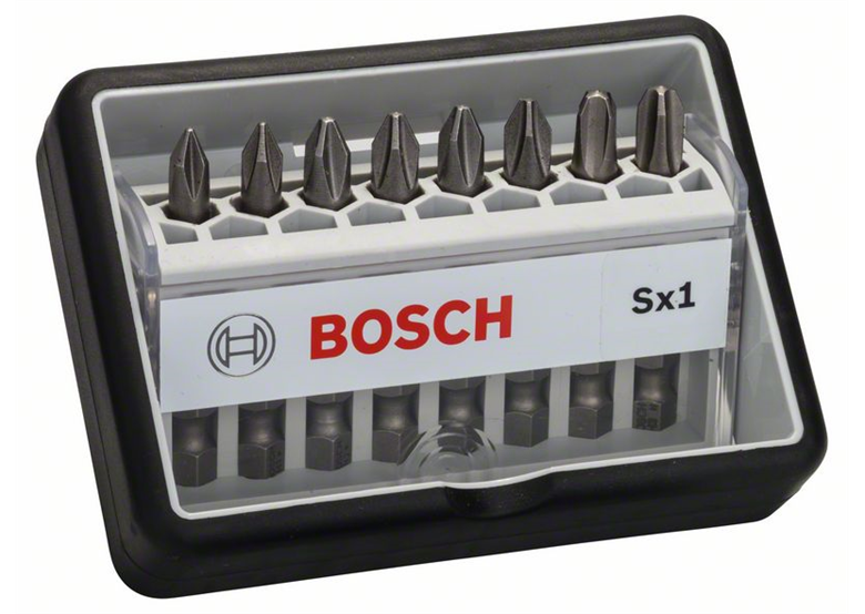 8tlg. Robust Line Schrauberbit-Set Sx Extra-Hart Bosch 2607002556