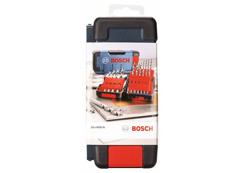 18tlg. Toughbox Metallbohrer-Set HSS-G, DIN 338, 135° Bosch 2607019578