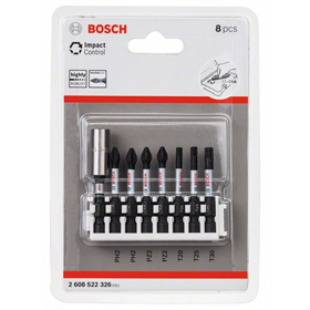 Impact Control Schrauberbit-Set, 8-teilig Bosch 2608522326