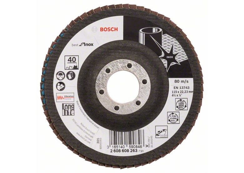 Fächerschleifscheibe X581, Best for Inox Bosch 2608608263