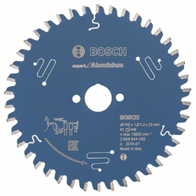 Kreissägeblatt Expert for Aluminium 140x20mm T42 Bosch 2608644092