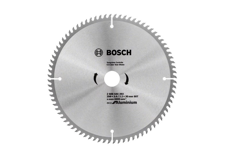 Kreissägeblatt für Aluminium ECO 250x30mm T80 Bosch 2608644393