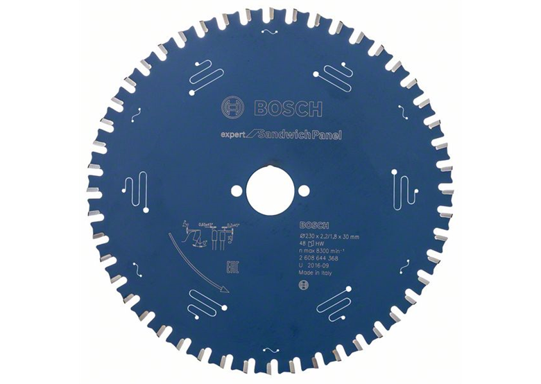 Kreissägeblatt 230x30mm T48 Bosch Expert for Sandwich Panel