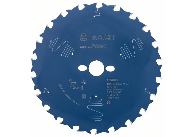 Kreissägeblatt 254x30mm T22 Bosch Expert for Wood