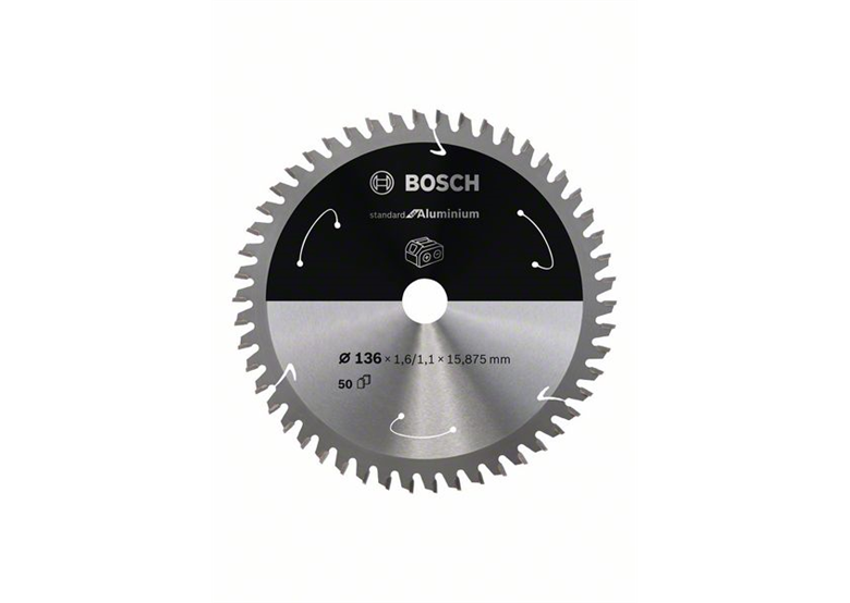 Kreissägeblatt 136x15.9mm, 50 Bosch Standard for Aluminium