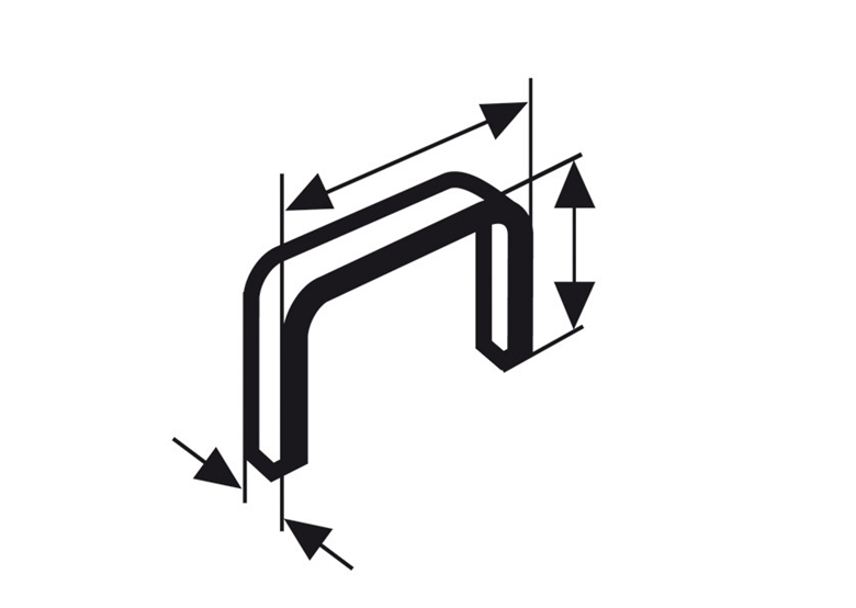 Flachdrahtklammer Typ 57 Bosch typ 57 10,6 x 1,25 x 6 mm