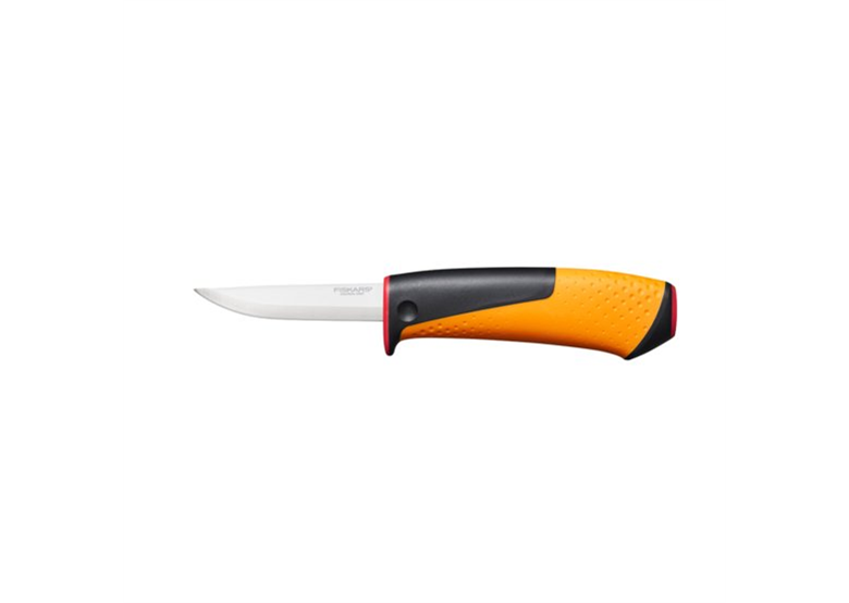 Handwerkermesser mit integriertem Schärfer (rot) Fiskars 1023620