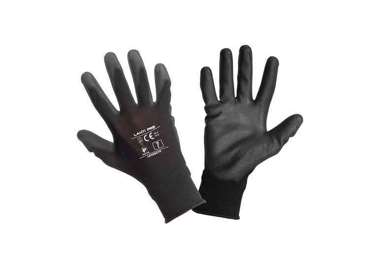 Handschuhe PU schwarz, 12 Paar, 9 Lahti Pro L230509W