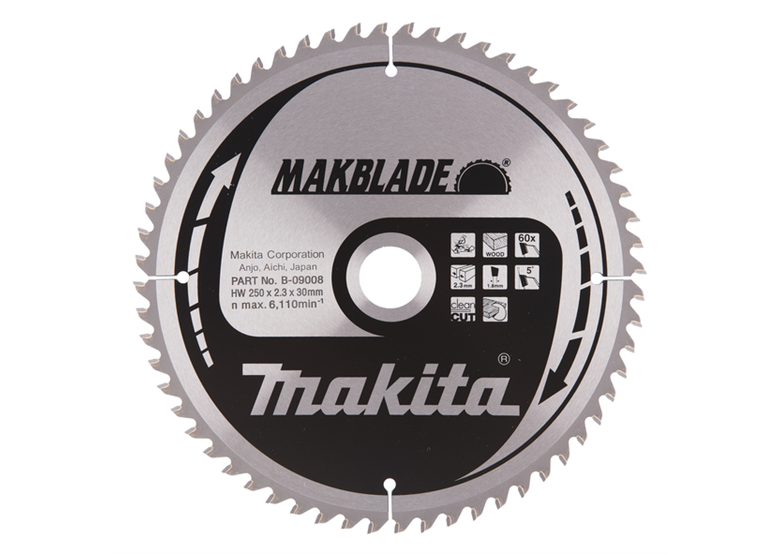 Sägeblatt MAKBLADE MSM25060G 250x30mm T60 Makita B-09008