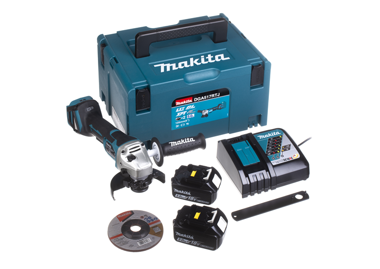 Winkelschleifer Makita DGA517RTJ 2x5,0Ah MAKPAC 3