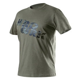 Arbeits-T-Shirt CAMO, olivenfarben, mit Aufdruck Neo CAMO 81-612-XL