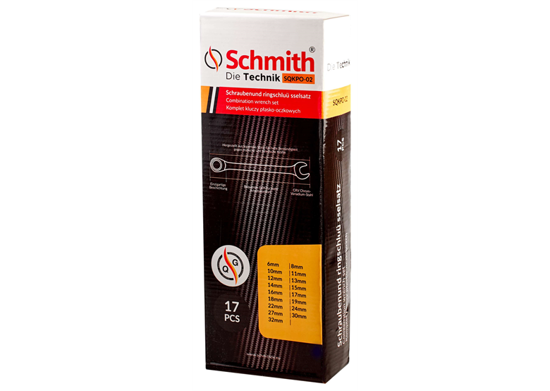 Ringmaulschlüssel Set 17 Stück Schmith SQKPO-02