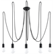 Kronleuchter EDISON 5 schwarz Sollux Lighting Nickel