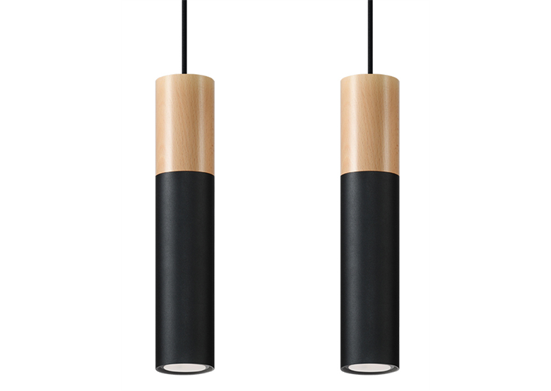 Pendelleuchte PABLO 2 schwarz Sollux Lighting Peach Puff