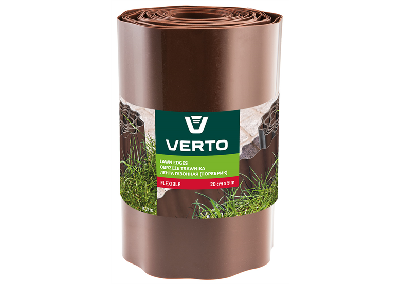 Gartenrand 20 cm x 9 m, braun Verto 15G515