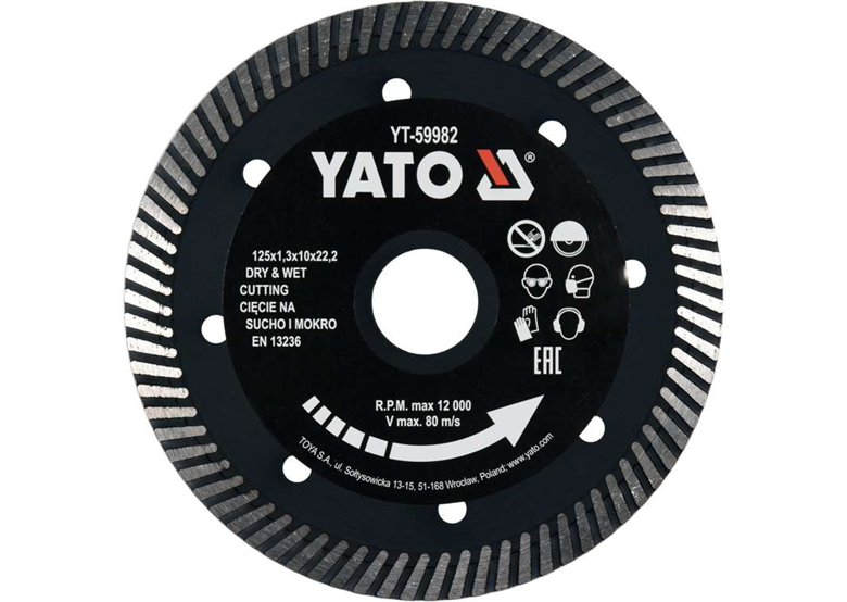 Diamanttrennscheibe Turbo 125x22.2mm Yato YT-59982